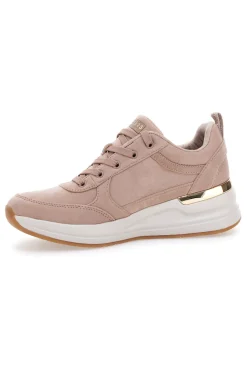 Sneakers rosa nude con zeppa e dettagli metallici Skechers Billion 2 Prissy N Plush