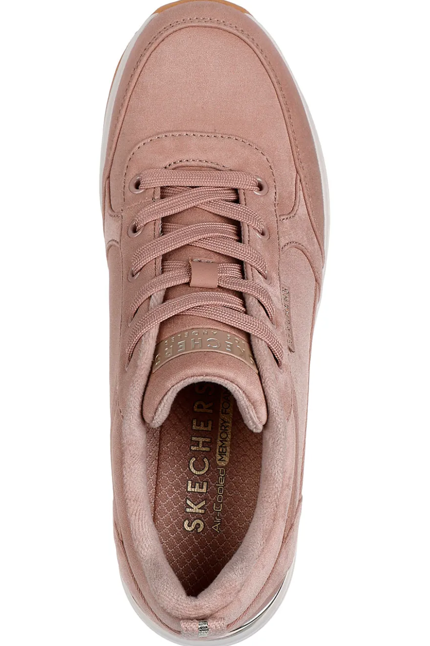 Sneakers rosa nude con zeppa e dettagli metallici Skechers Billion 2 Prissy N Plush
