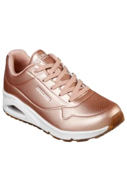 Sneakers Rose Gold Con Skechers Air-Cooled Memory Foam cushioned comfort insole Skechers Street Uno - Rose Bold