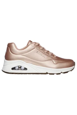 Sneakers Rose Gold Con Skechers Air-Cooled Memory Foam cushioned comfort insole Skechers Street Uno - Rose Bold