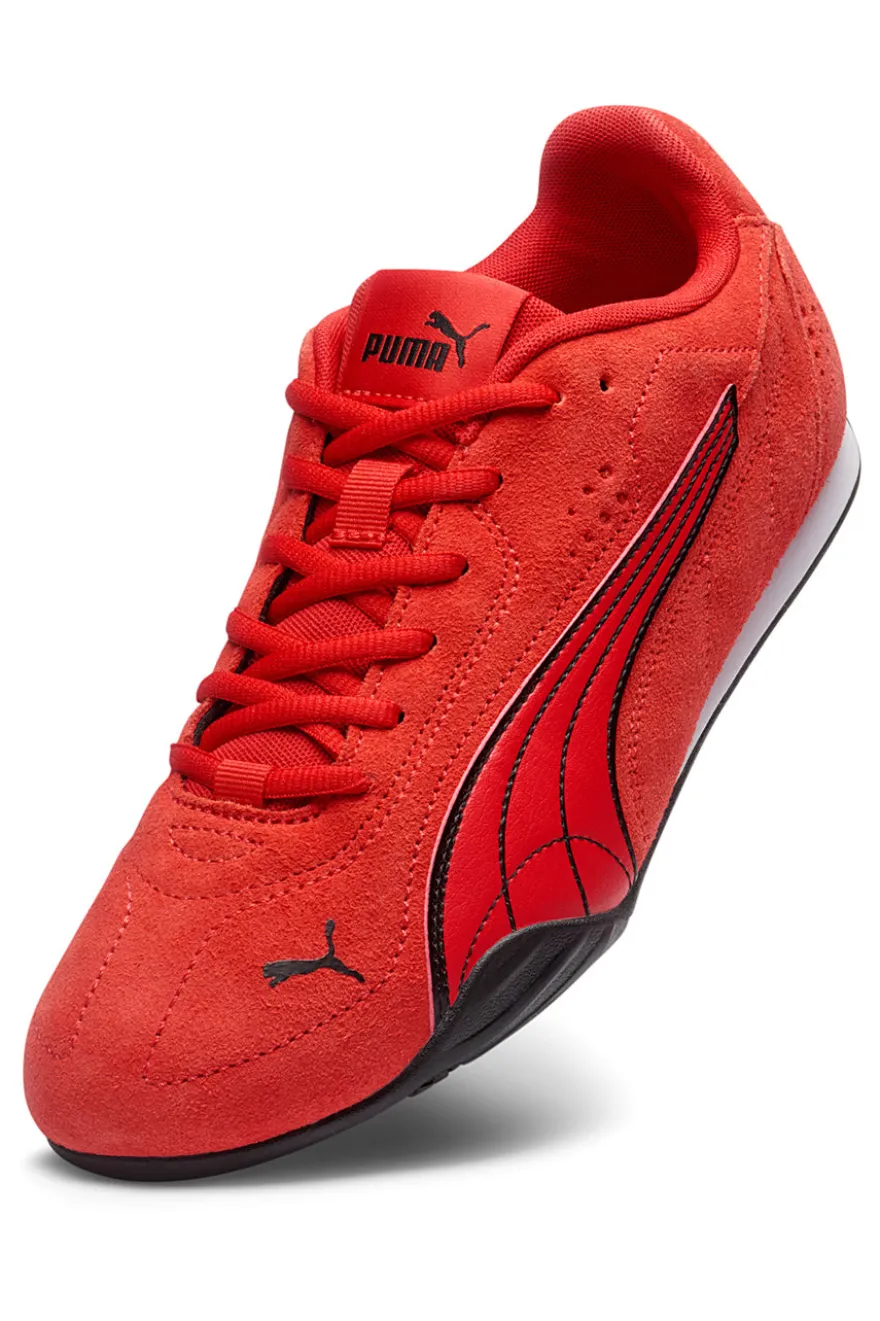 Sneakers rosse basse in suede Puma Catch SD