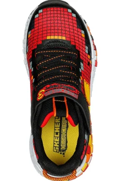 Sneakers rosse con dettagli pixelati e luci Skechers Mega-Craft 3