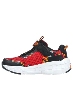 Sneakers rosse con dettagli pixelati e luci Skechers Mega-Craft 3