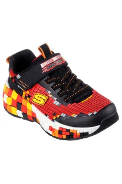 Sneakers rosse con dettagli pixelati e luci Skechers Mega-Craft 3