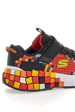 Sneakers rosse con dettagli pixelati e luci Skechers Mega-Craft 3