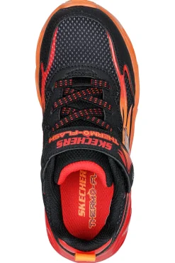 Sneakers Rosse con Fiamme da Bimbi Skechers Thermo Flash-Heat Flux