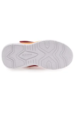 Sneakers Rosse Con Luci Colorate e Strappo in Velcro SKECHERS S LIGHT TRI-NAMICS