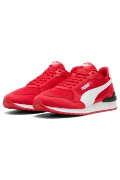 Sneakers rosse e bianche in mesh Puma ST Runner v4 Mesh Jr