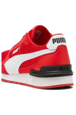Sneakers rosse e bianche in mesh Puma ST Runner v4 Mesh Jr