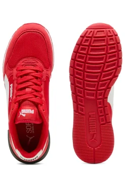 Sneakers rosse e bianche in mesh Puma ST Runner v4 Mesh Jr