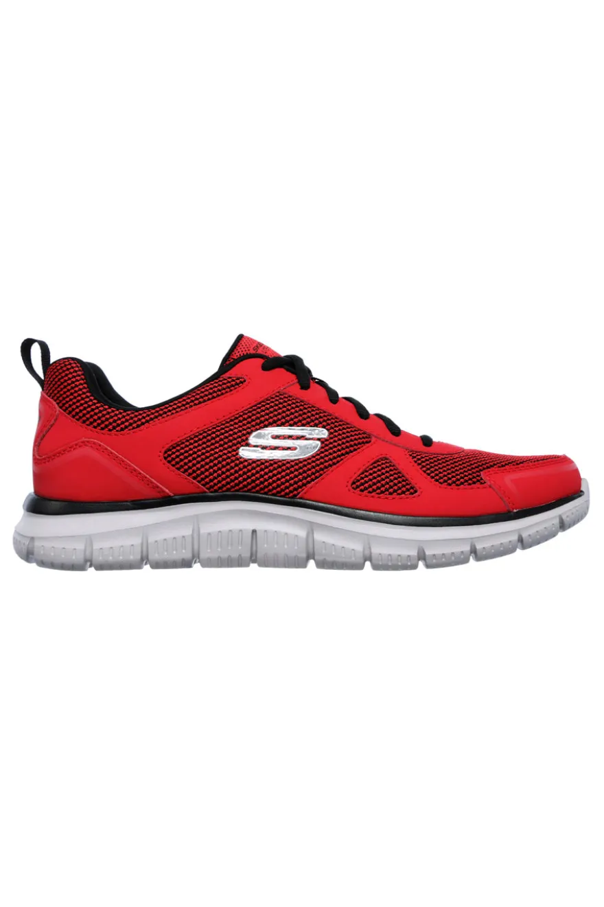 Sneakers rosse sportive con Memory Foam Skechers Track Bucolo