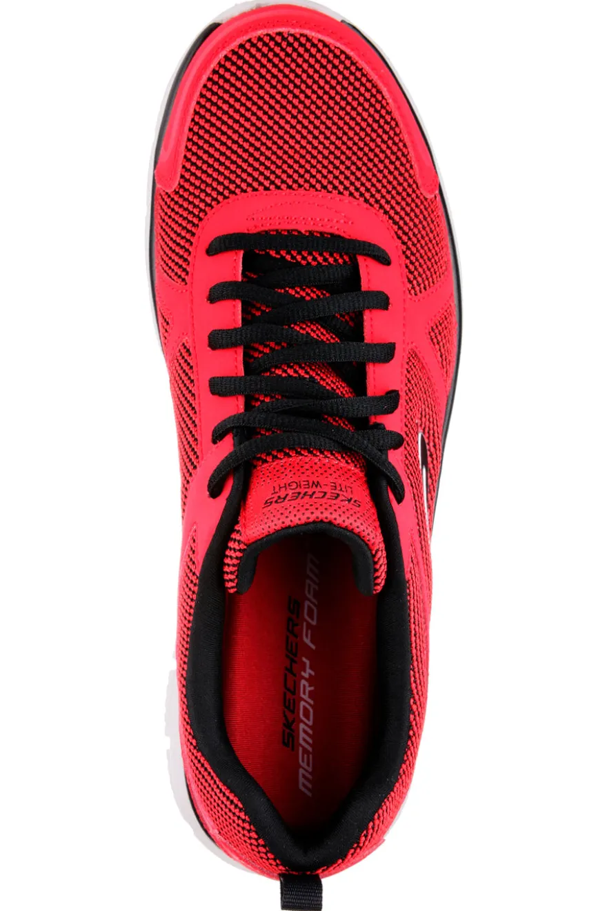Sneakers rosse sportive con Memory Foam Skechers Track Bucolo