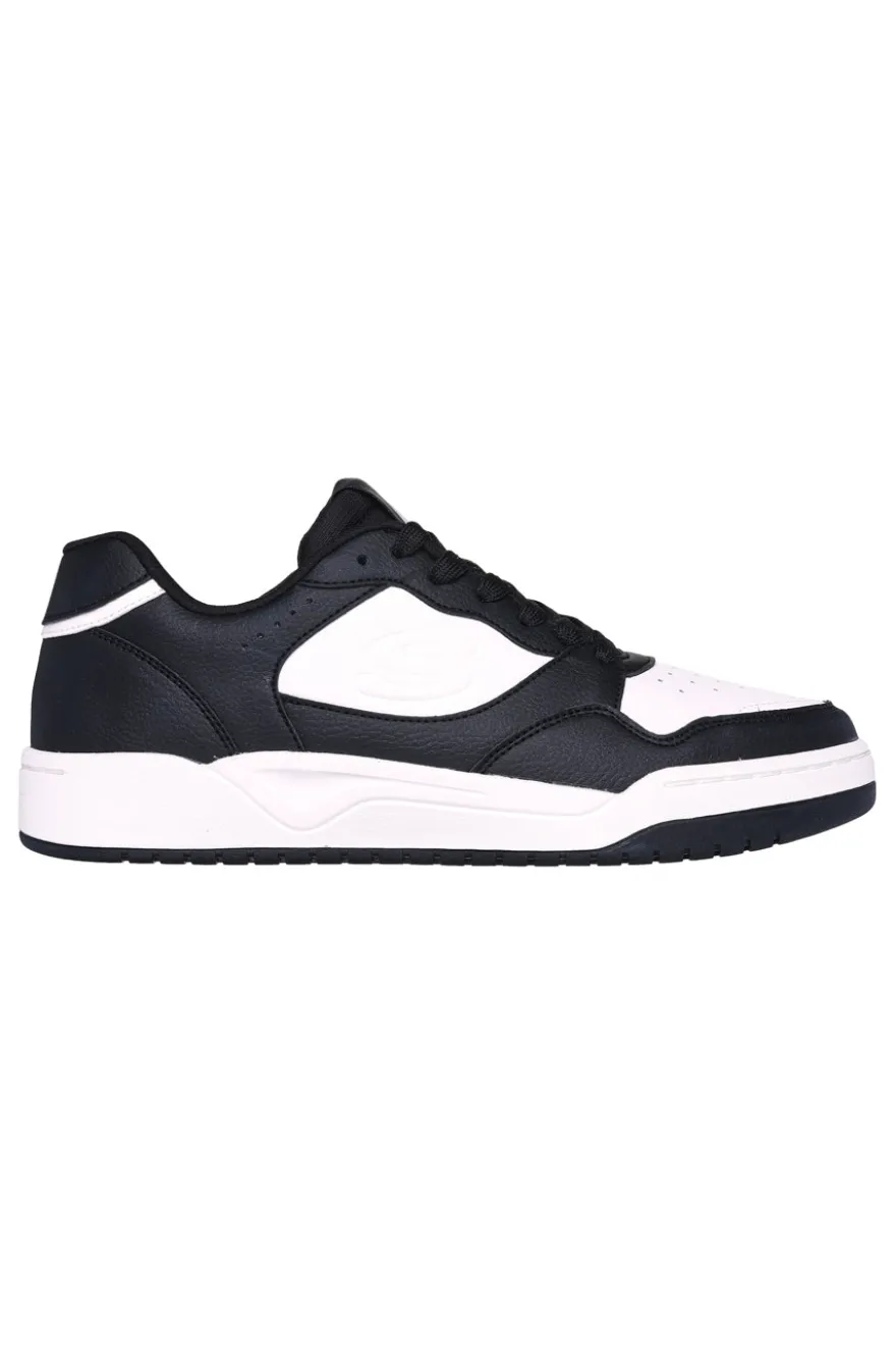 Sneakers Skechers Koop-Volley Low Varsity Nere-Bianche