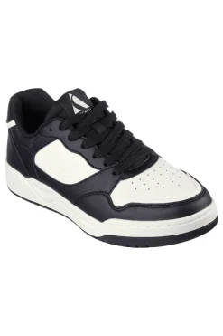 Sneakers Skechers Koop-Volley Low Varsity Nere-Bianche
