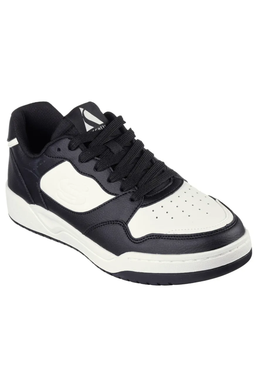 Sneakers Skechers Koop-Volley Low Varsity Nere-Bianche