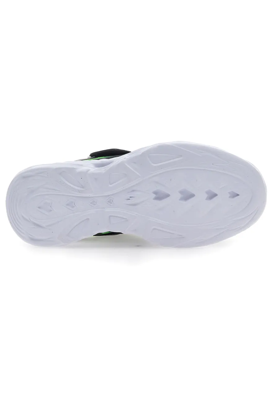 Sneakers Skechers S Lights Vortex Flash Zorent Verdi e Nere