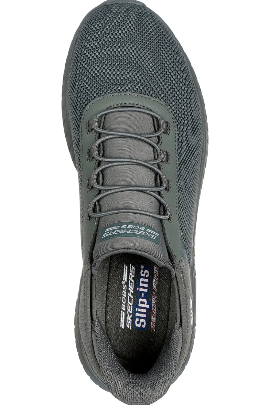 Sneakers slip ins verde oliva in mesh Skechers Bobs squad chaos tough walk