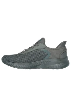 Sneakers slip ins verde oliva in mesh Skechers Bobs squad chaos tough walk