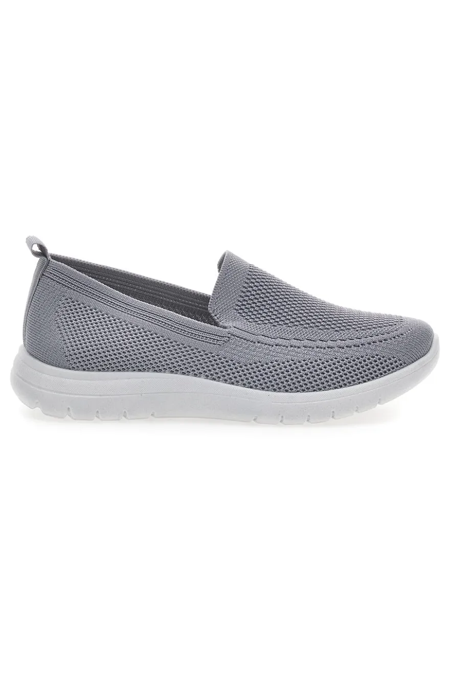Sneakers Slip On Grigie in Tessuto Me & Me 06