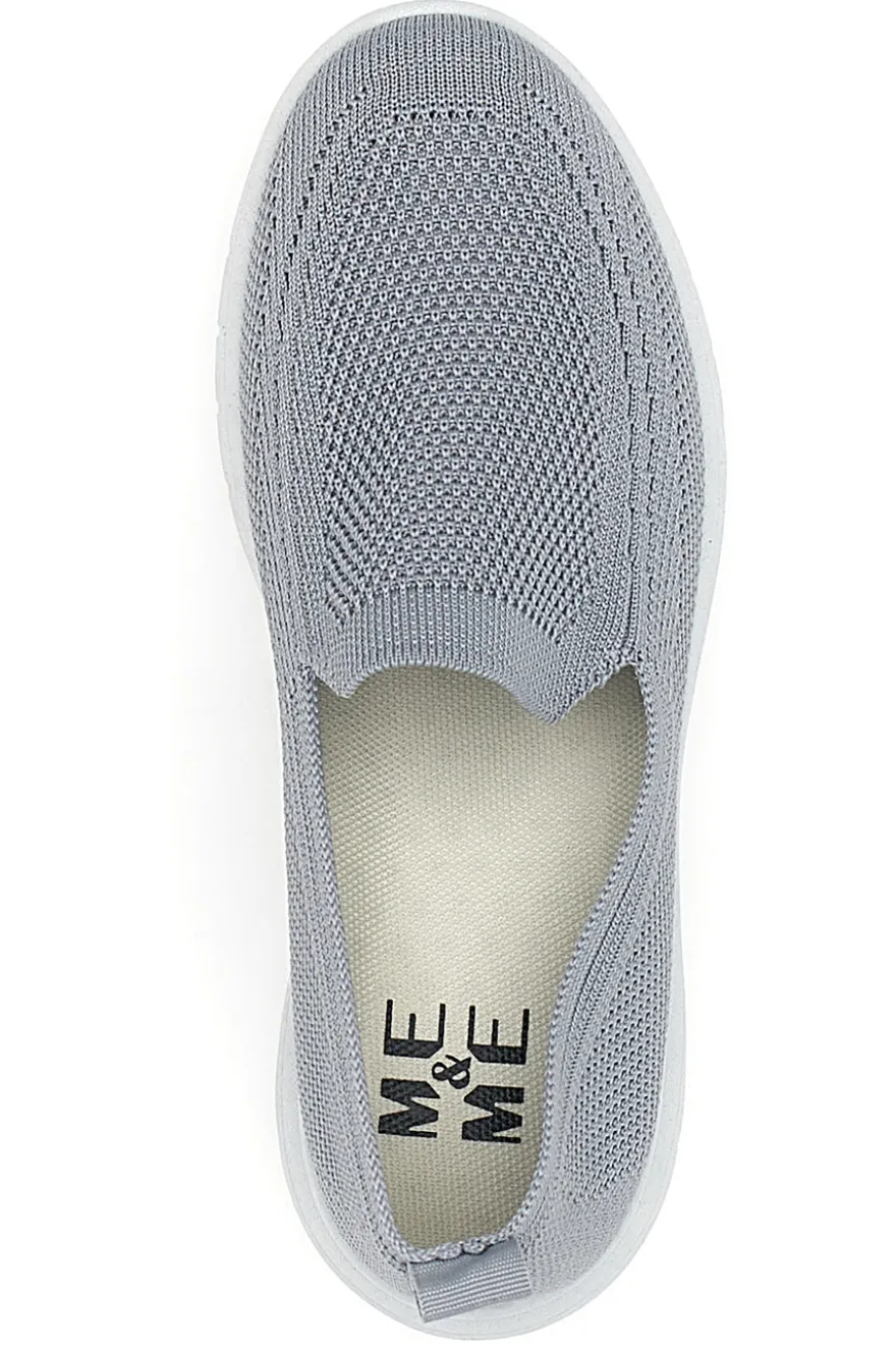Sneakers Slip On Grigie in Tessuto Me & Me 06