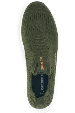 Sneakers slip on verdi con tomaia elasticizzata Carrera CAM31201F7500