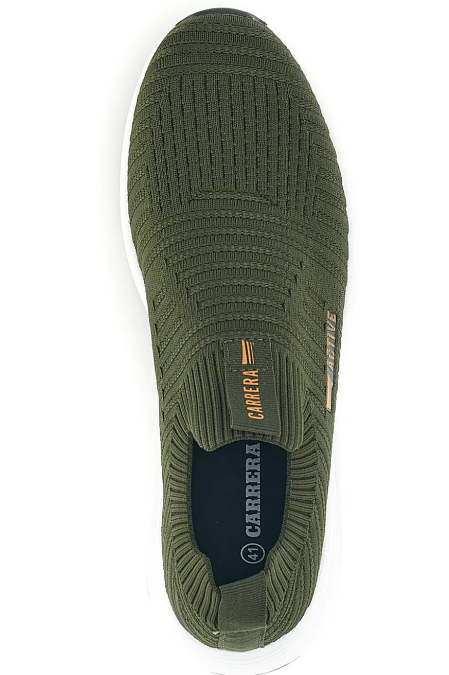 Sneakers slip on verdi con tomaia elasticizzata Carrera CAM31201F7500