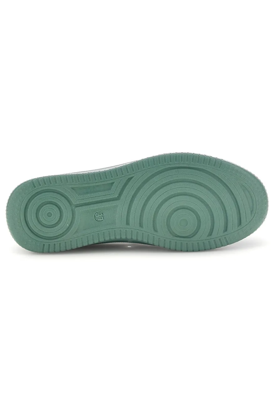 Sneakers slip on verdi in tessuto traforato Mio tempo tf2508059