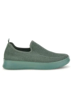 Sneakers slip on verdi in tessuto traforato Mio tempo tf2508059