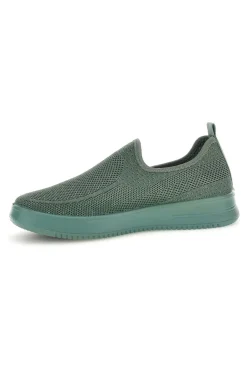 Sneakers slip on verdi in tessuto traforato Mio tempo tf2508059