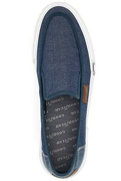 Sneakers Slip-On Blu in Tela Goodyear 41037