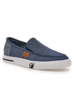 Sneakers Slip-On Blu in Tela Goodyear 41037