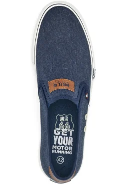 Sneakers Slip-On Blu Ruote 66 01805