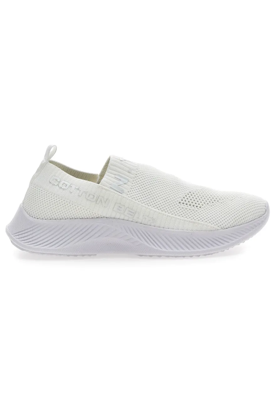 Sneakers Slip-On Cotton Belt Spirit Bianco
