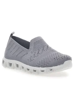 Sneakers Slip-On Grigie con Strass Prima Riga 471