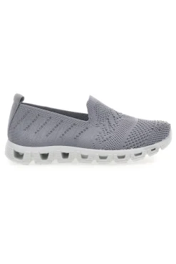 Sneakers Slip-On Grigie con Strass Prima Riga 471