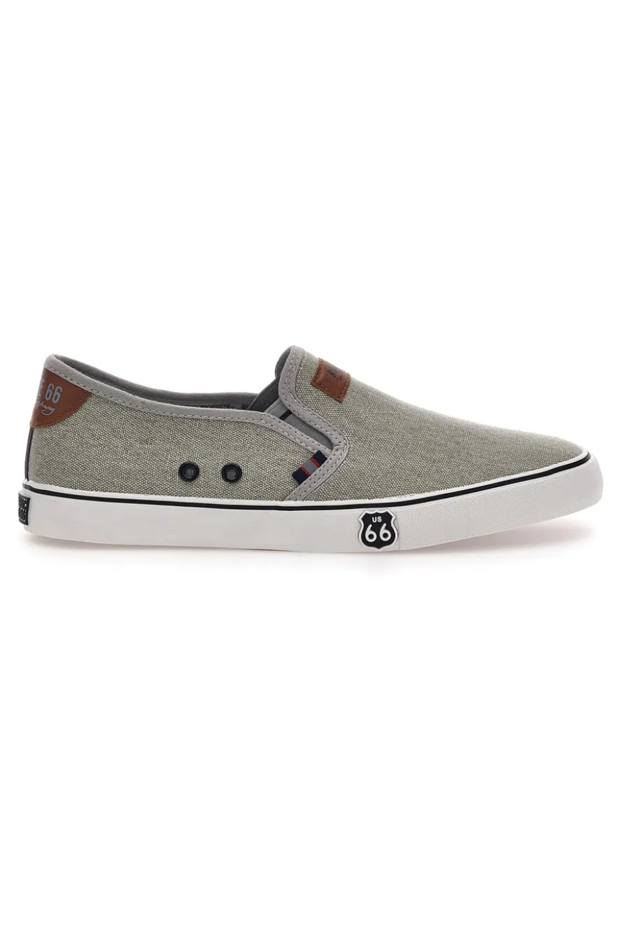 Sneakers Slip-On Grigie Route 66 01805