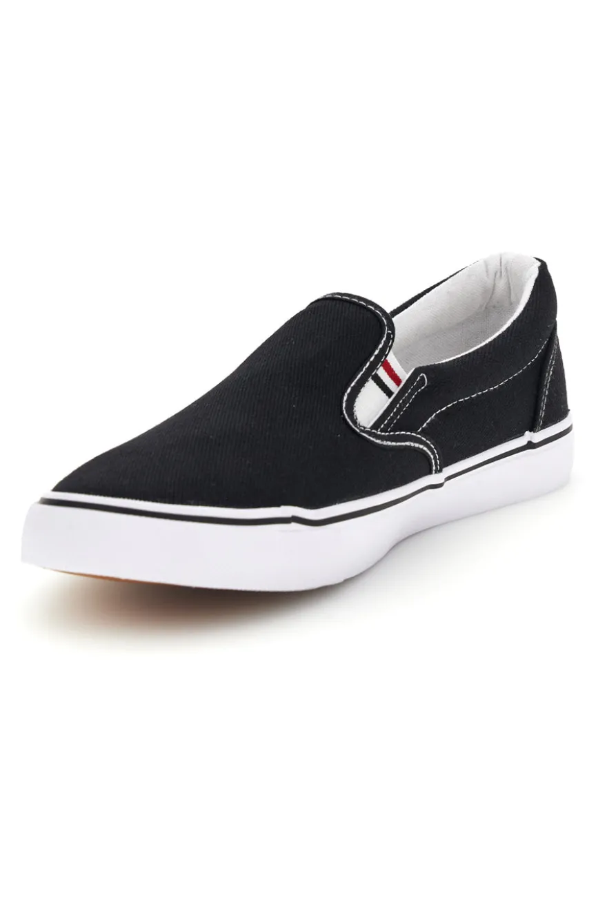 Sneakers Slip-On Nere in Tessuto 2t2l 24X030