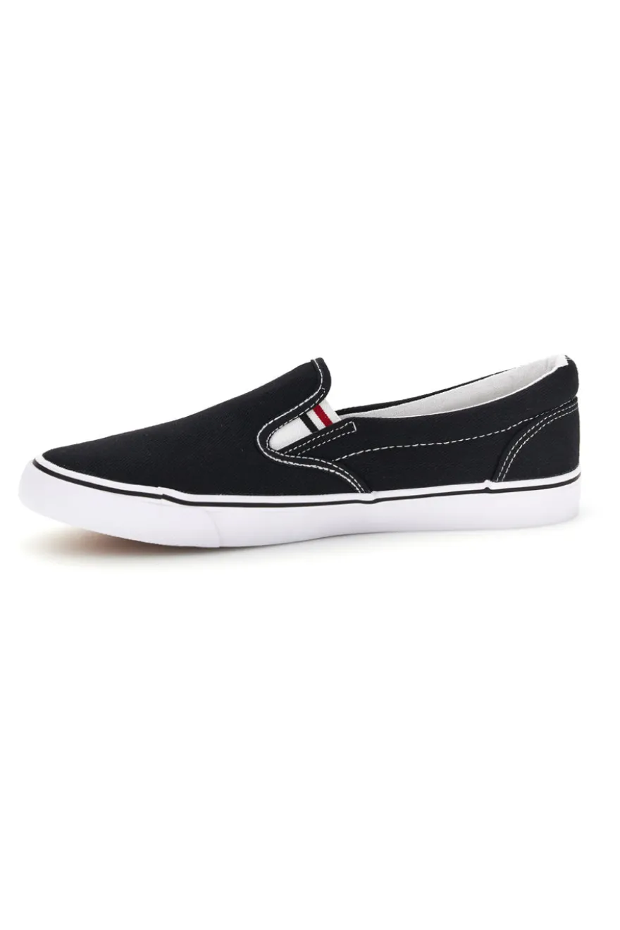 Sneakers Slip-On Nere in Tessuto 2t2l 24X030