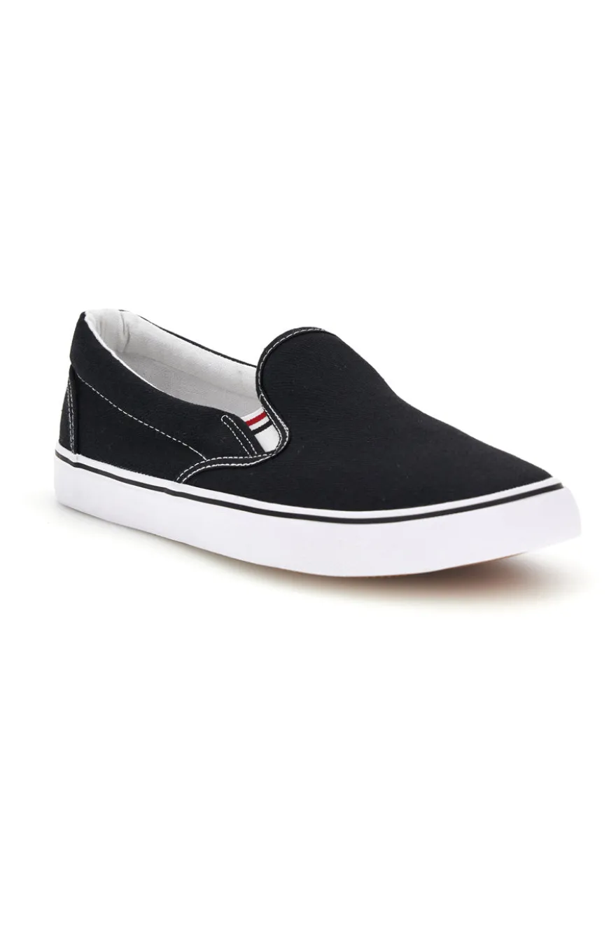 Sneakers Slip-On Nere in Tessuto 2t2l 24X030