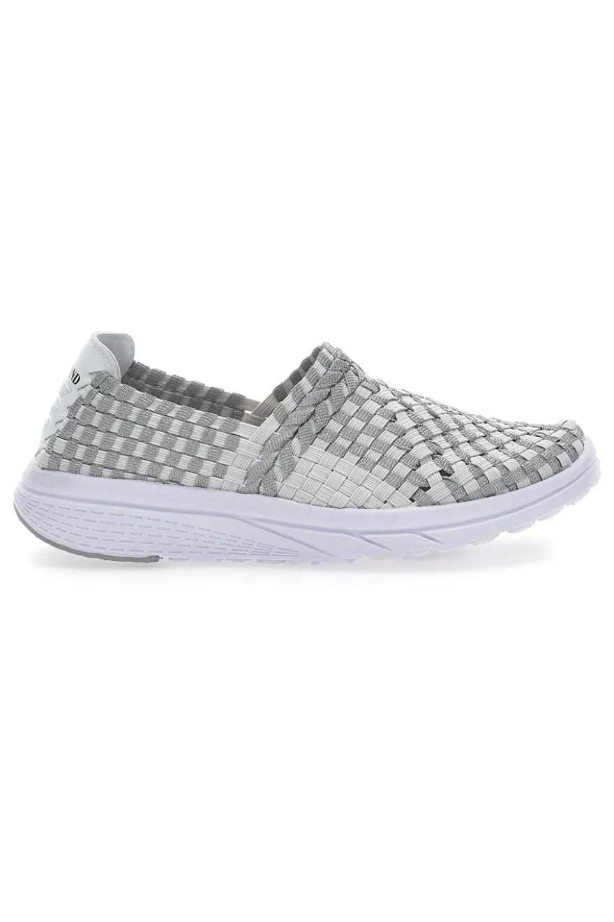 Sneakers Slip-on Overland 640 Bianche e Grigie