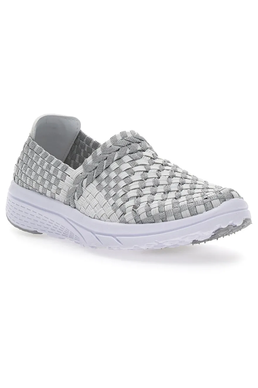 Sneakers Slip-on Overland 640 Bianche e Grigie