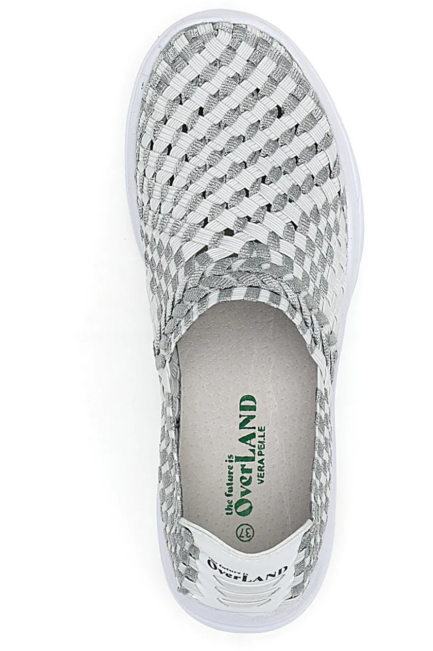 Sneakers Slip-on Overland 640 Bianche e Grigie