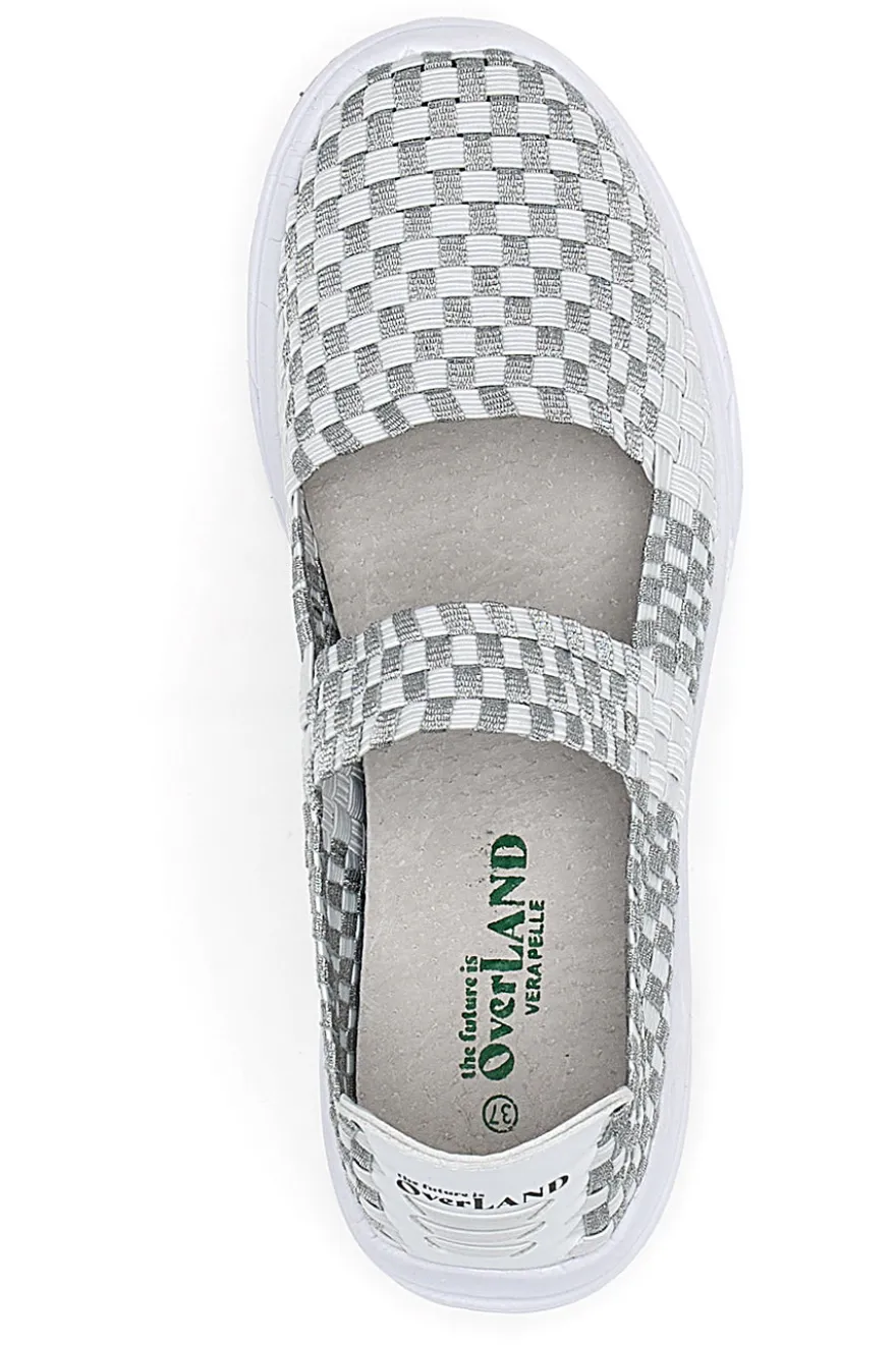 Sneakers Slip-on Overland 9610 Bianche e Grigie