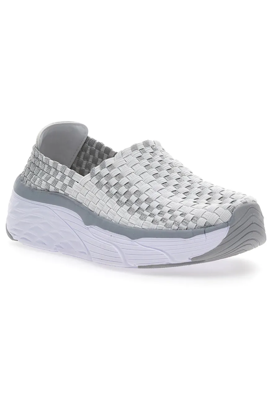 Sneakers Slip-on Overland 9620 Bianche e Grigie