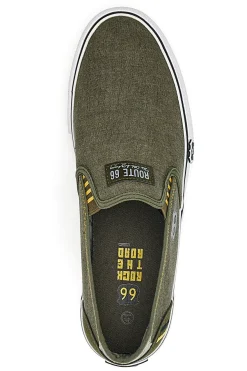 Sneakers Slip-on Route 66 21808 Verde Militare