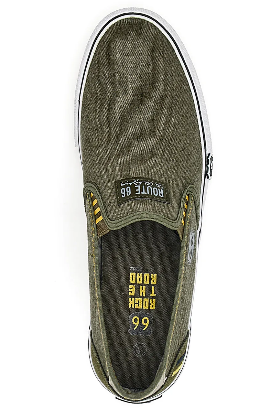 Sneakers Slip-on Route 66 21808 Verde Militare