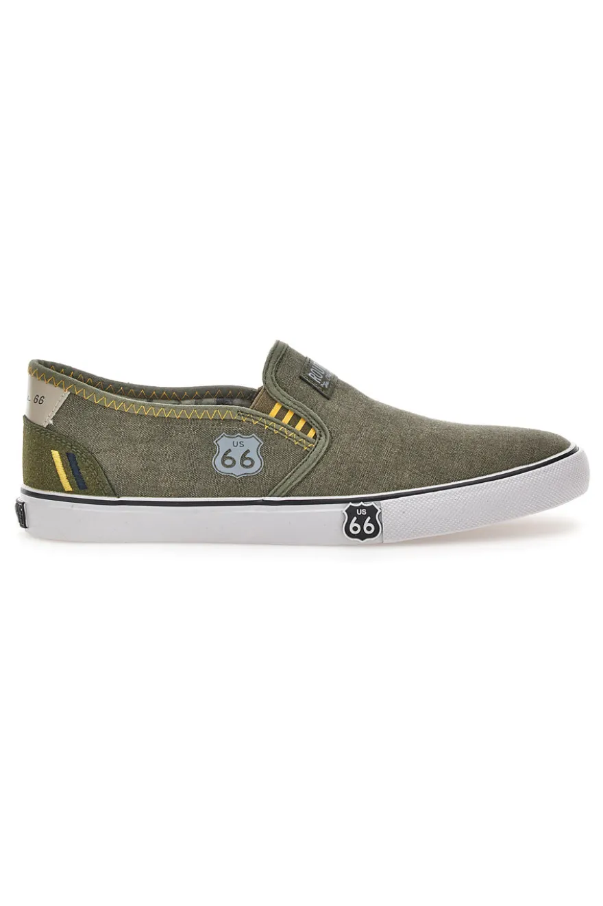Sneakers Slip-on Route 66 21808 Verde Militare
