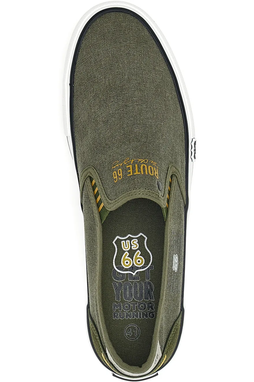 Sneakers Slip-On Verde Militare Route 66 21808