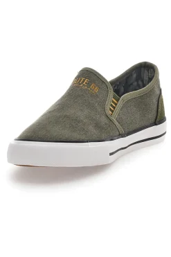 Sneakers Slip-On Verde Militare Route 66 21808
