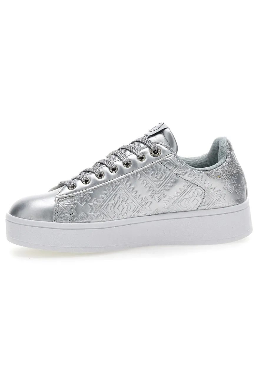 Sneakers Soprani Etnic Fantasy Argento
